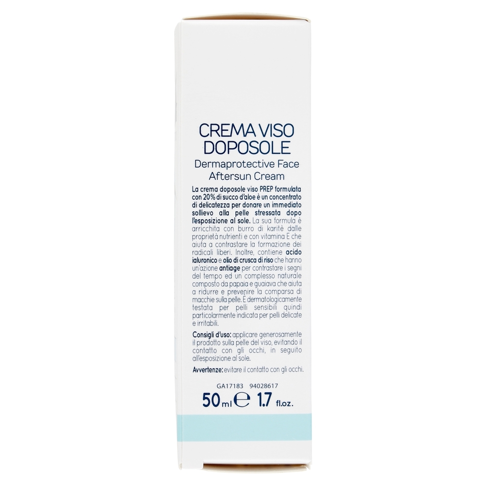 Prep Dermoprotettivo a Base di Aloe Vera Crema Viso Doposole 50 ml